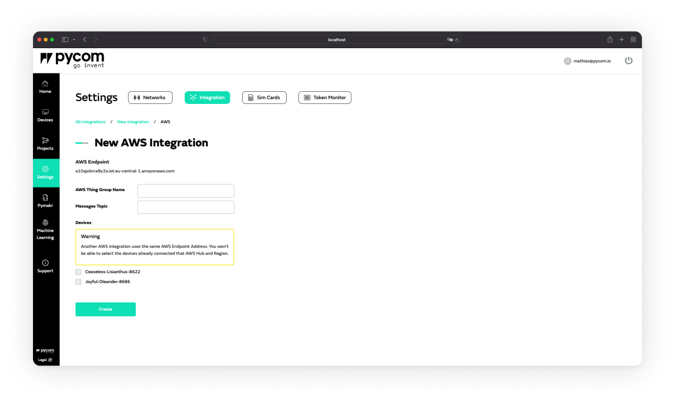 AWS group creation