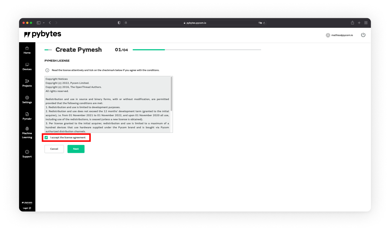 Pymesh license agreement